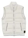 Stone Island Quilted Zip-fastening Padded Vest In White