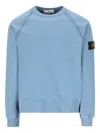 Stone Island Raglan Sleeve Patch Sweater In Blue