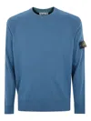 Stone Island Light Rws Pure Wool Regular-fit. Maglione Girocollo In Pura Lana Leggera Rws. Finezza 14. Sweater In Blue