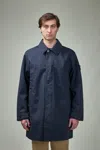 Stone Island Raso Gomatto 3l Coat In Blue