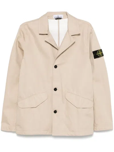 Stone Island Raso Gommato 3l Jacket In Neutrals