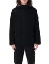 Stone Island Field Jacket Removable Hood In Black