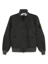Stone Island Raso Gommato Jacket In Grey