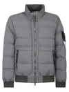 Stone Island Grey Down-tc Stretch Nylon Down Jacket In Multi