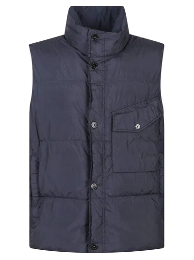 Stone Island Rds Down Vest In Blue