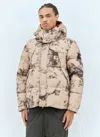 Stone Island Thermo-reactive Camouflage Puffer Jacket In Beige
