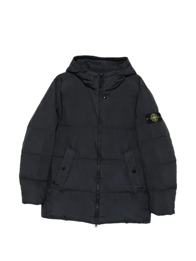 Stone Island Rds-certified Duck Down Padded Down Jacket In Blue