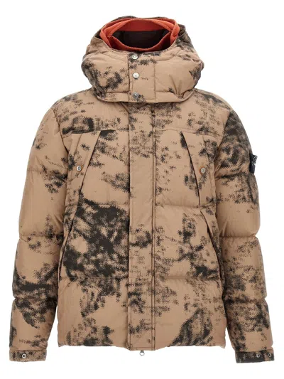 Stone Island Thermo-reactive Camouflage Puffer Jacket In Multi
