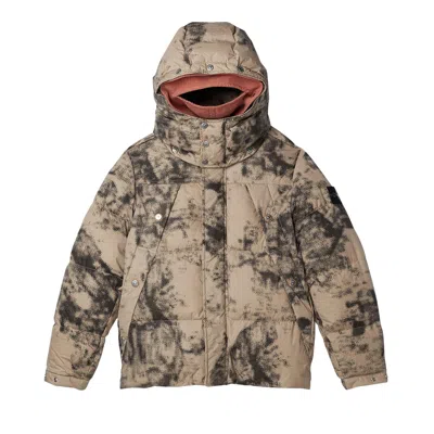 Pre-owned Stone Island Real Down Camo Jacket 'dove Grey' | Men's Size L