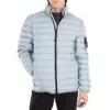 Stone Island Real Feather Quilted Jacket In Blue