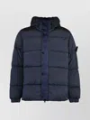 Stone Island Recycled Fabric Quilted Down Jacket With Hood In Blue