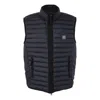 Stone Island Logo Patch Puffer Vest In Blue