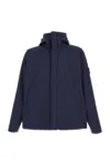Stone Island Recycled Polyester Waterproof Jacket With Hood In Gold