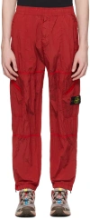 STONE ISLAND RED LOOSE-FIT SWEATPANTS