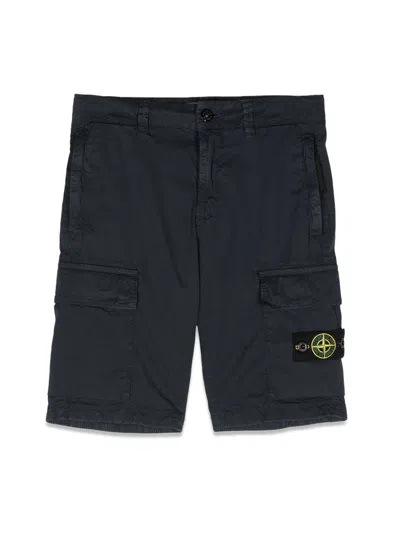 Stone Island Regular Bermuda Shorts In Black