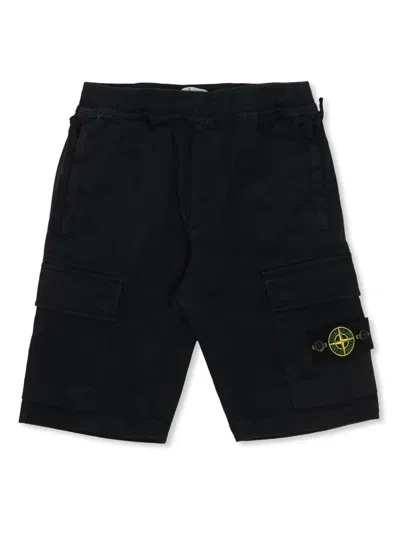 Stone Island Regular Bermuda Trousers By  Junior In Blue