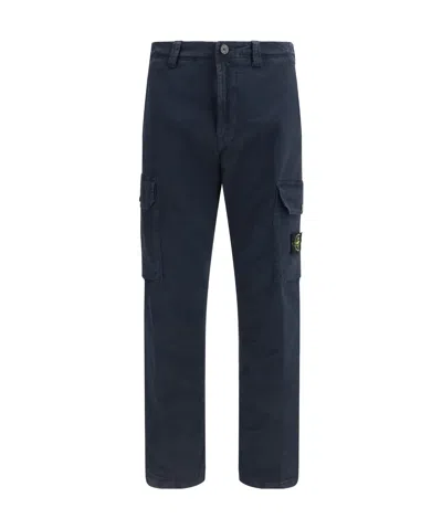 Stone Island Regular Cargo Pants In Blue