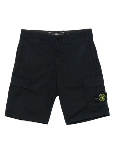 Stone Island Regular Fit Cargo Bermuda Shorts In Blue