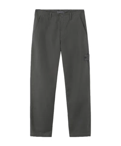 Stone Island Regular-fit Chino Trousers With Natural Weather Protection In Gray