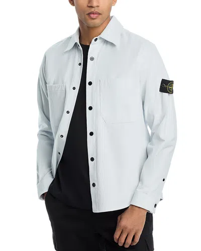 Stone Island Regular Fit Corduroy Overshirt In Sky Blue