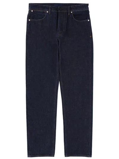 Stone Island Regular Fit Cotton Denim Jeans In Blue