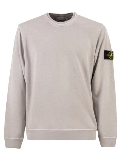 Stone Island Regular Fit Crew Neck Sweatshirt In Neutral