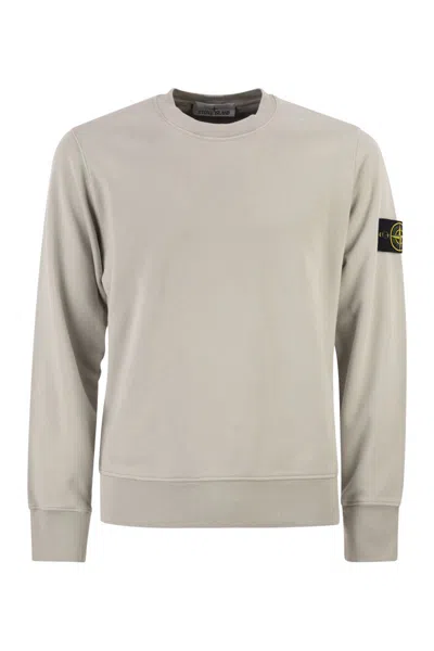 Stone Island Regular Fit Crew Neck Sweatshirt With Raglan Sleeves In Gray