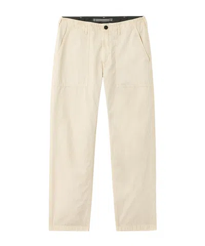 Stone Island Regular Fit Fatigue Trousers With Compass Logo In Sand-colored