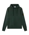 Stone Island Regular-fit Hooded Sweatshirt With Pouch Pocket In Green