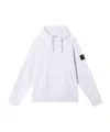 Stone Island Regular-fit Hooded Sweatshirt With Pouch Pocket In White