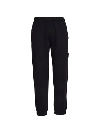 Stone Island Regular Fit Jogger Trousers With Seasonal Pocket In Black