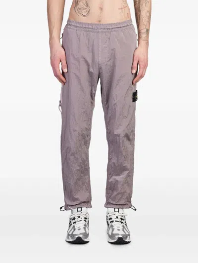 Stone Island Regular Fit Joggers Nylon Metal In Pink