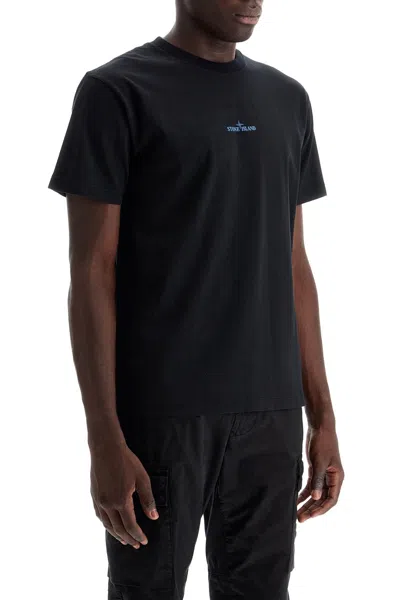 Stone Island Regular Fit Logo T-shirt In Black