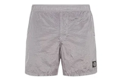 Pre-owned Stone Island Regular Fit Nylon Swim Trunks Dust