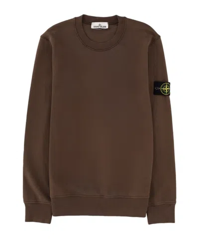 Stone Island Regular Fit Sweatshirt In Brown