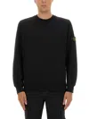 Stone Island Regular Fit Sweatshirt In Organic Cotton In Black