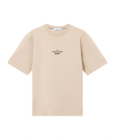Stone Island Regular-fit T-shirt With Archivio Print In Neutral