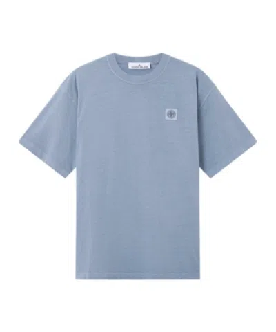 Stone Island Regular-fit T-shirt With Compass Patch In Blue