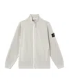 Stone Island Regular-fit Zip-up Sweatshirt With Pockets And Logo Print In White