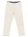 Stone Island Compass-motif Trousers In Beige