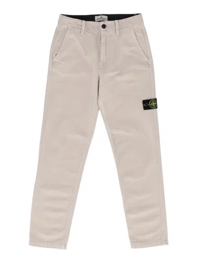 Stone Island Junior Pants Kids Color Beige In Neutral