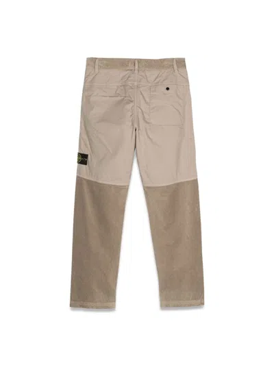 Stone Island Regular Pants For Boys In Metallic