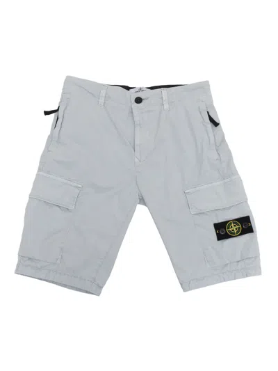 Stone Island Kids' Regular Shorts In Gray