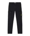 Stone Island Regular-tapered-fit Cargo Trousers With Pockets In Black