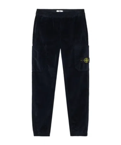 Stone Island Regular-tapered-fit Jogger Cargo Trousers In Black