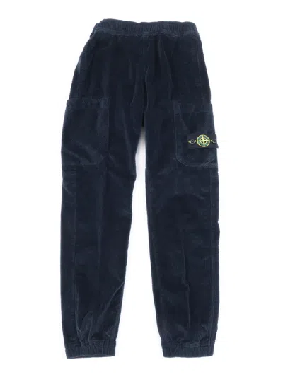 Stone Island Junior Pants Kids Color Blue