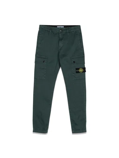 Stone Island Regular Tapered Pants For Boys In Gray