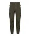 Stone Island Compass Patch Tapered-leg Cargo Pants In Green