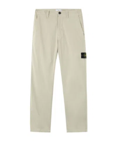 Stone Island Regular-fit Chino Trousers With Snap-flap Pocket In Neutral