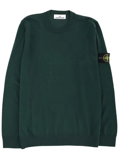 Stone Island Regular-fit Crewneck Sweater Light Pure Rws Wool In Green